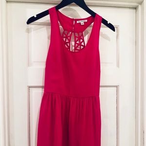 American Eagle Fuscia Dress 4 Tribal Back Cut out
